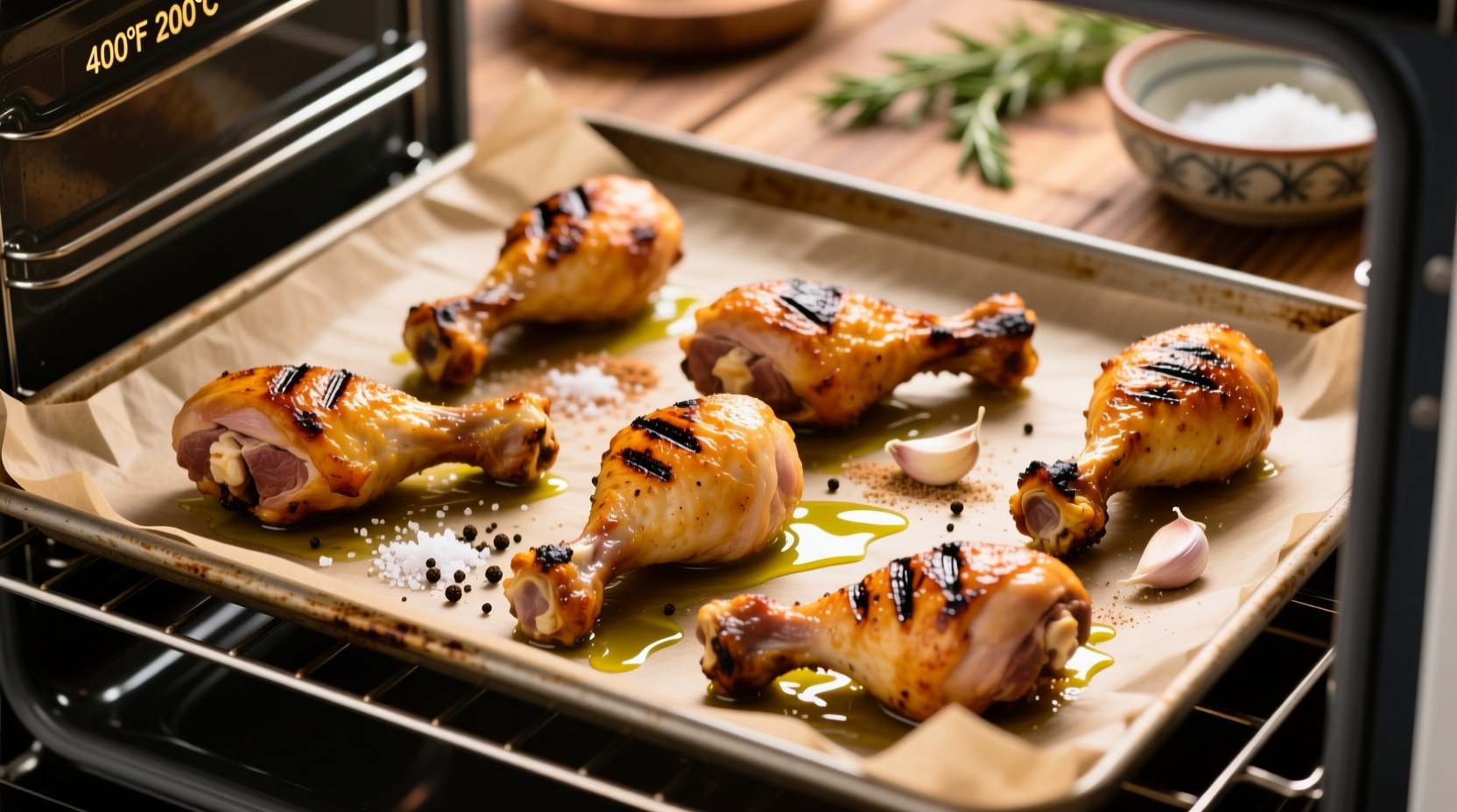 how long do you cook chicken drumsticks in the oven