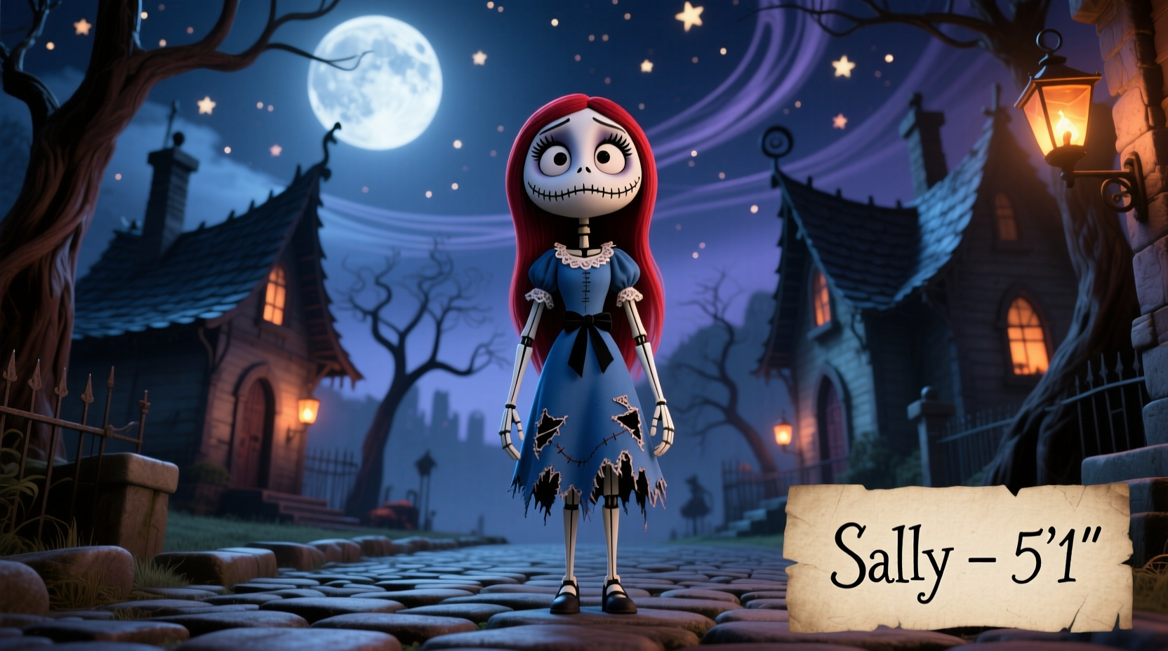 how tall is sally from nightmare before christmas in feet
