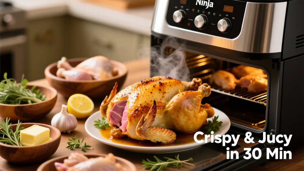 How to Bake Roast Chicken in a Ninja Foodi (Crispy & Juicy)