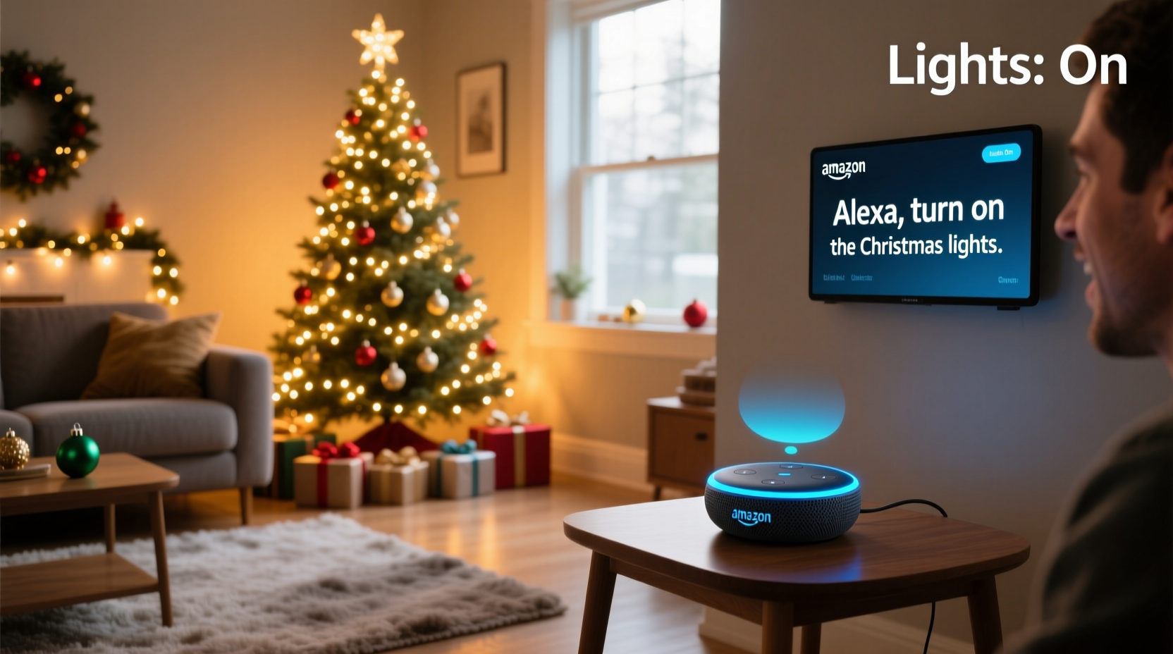 can you use voice commands to control christmas lights with alexa