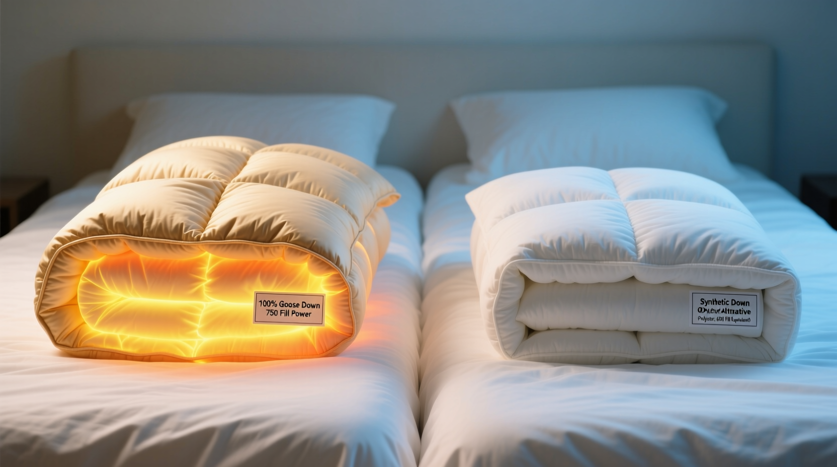 goose down vs down alternative comforter is the warmth difference noticeable