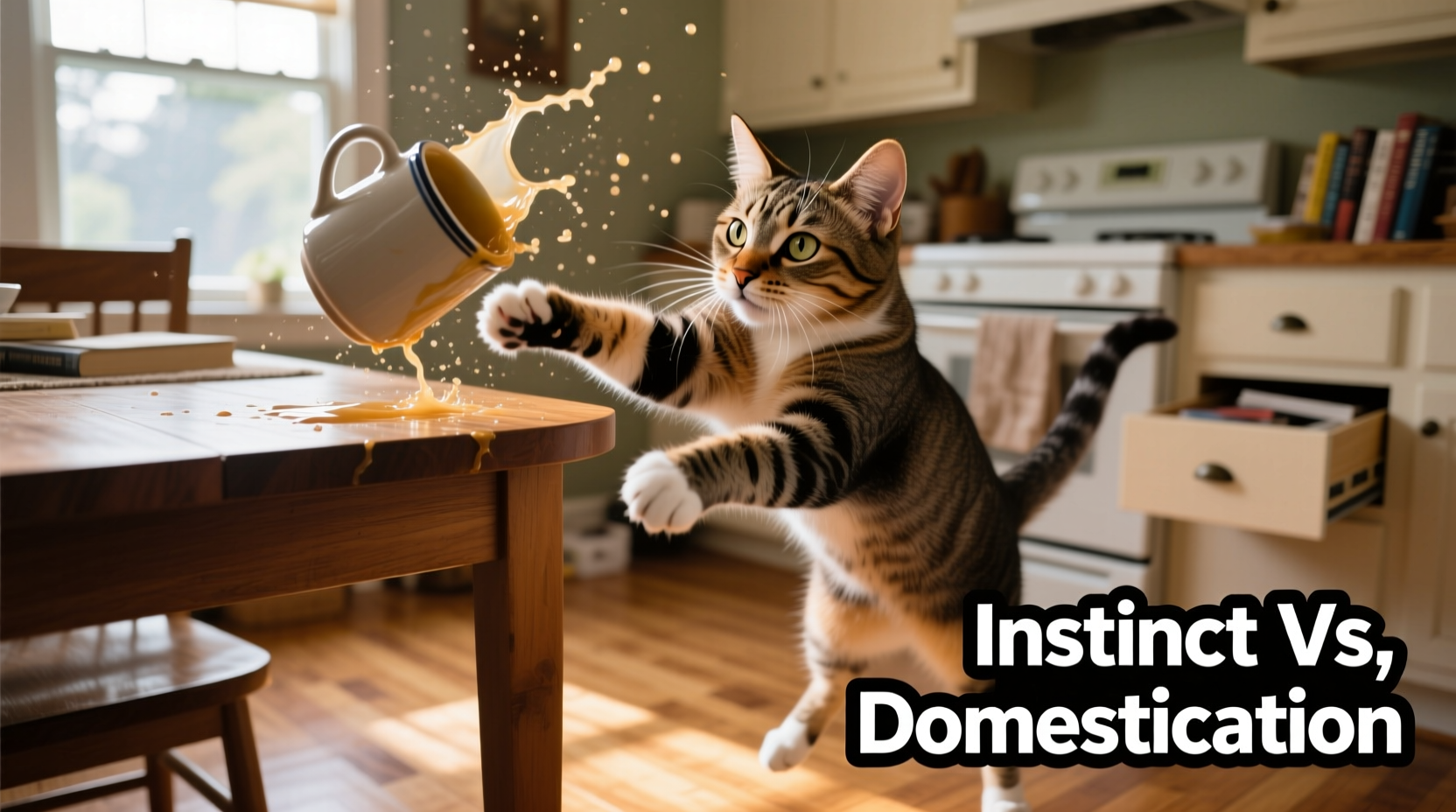 why do cats knock things off tables predator instincts in house pets