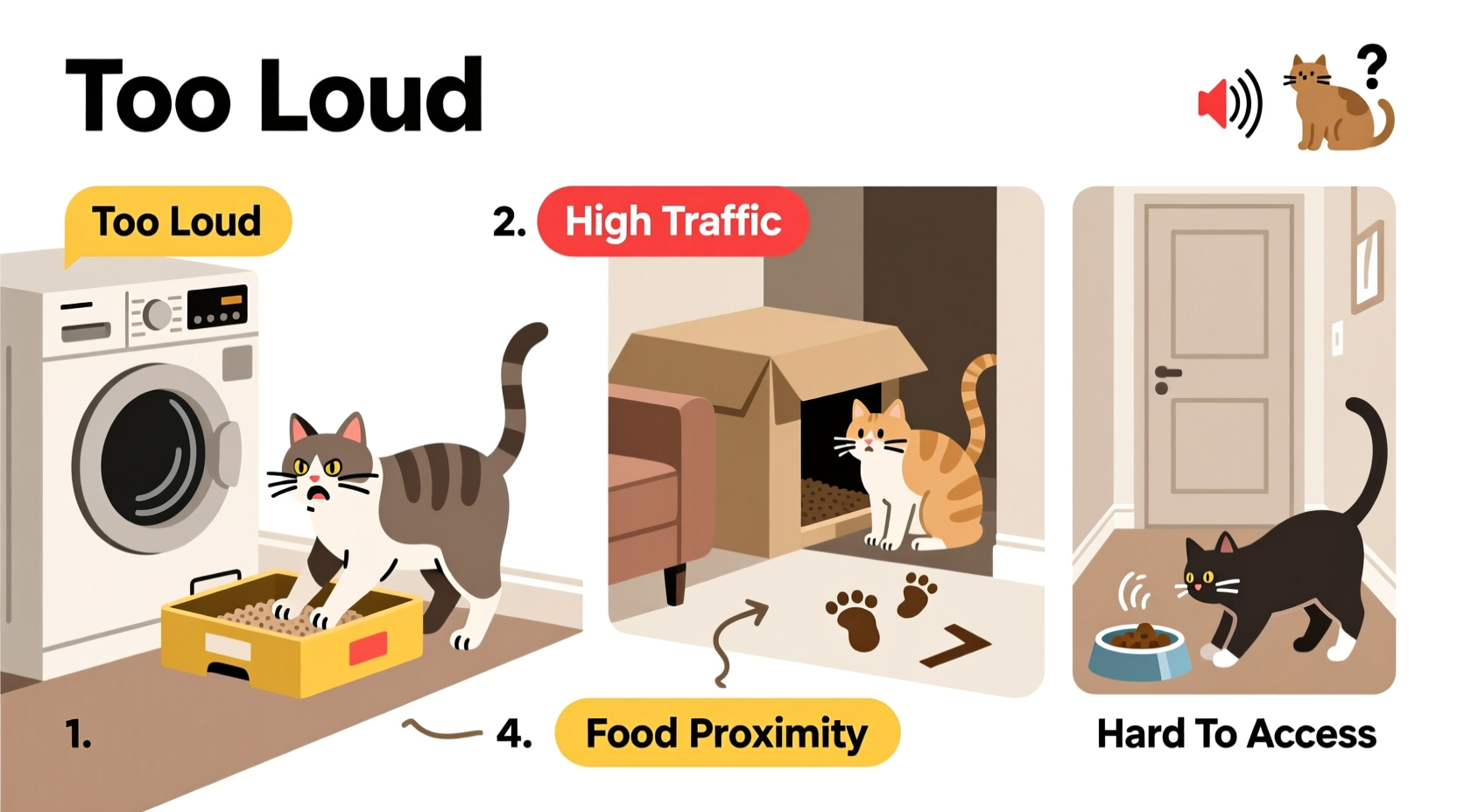 litter box placement mistakes that drive cats to pee outside the tray