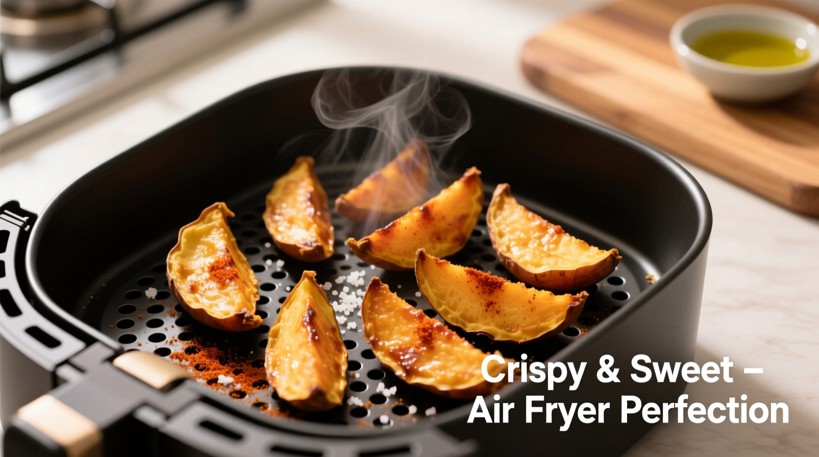Perfect Air Fryer Sweet Potato Wedges in 20 Minutes