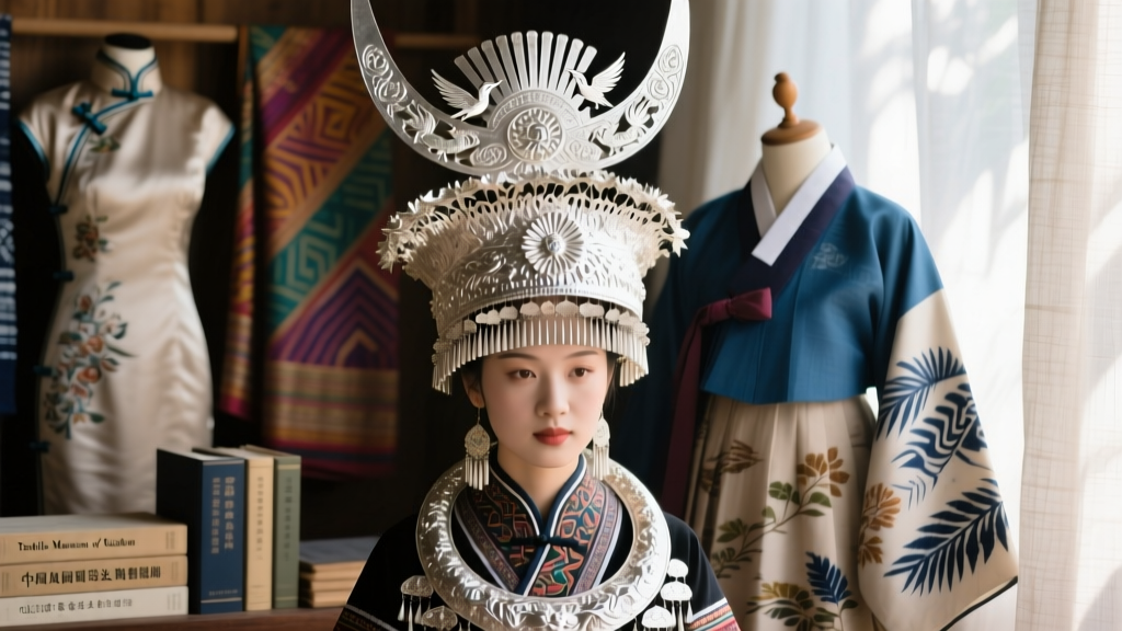 Miao Silver Headdress Craftsmanship And Symbolism China