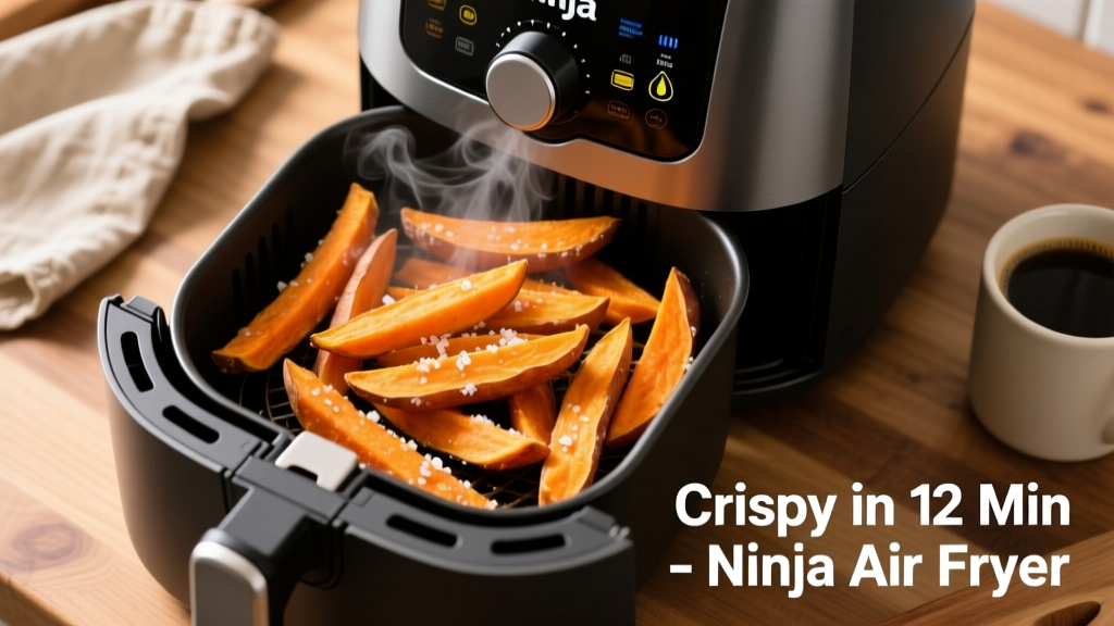 Perfect Frozen Sweet Potato Fries in Ninja Air Fryer