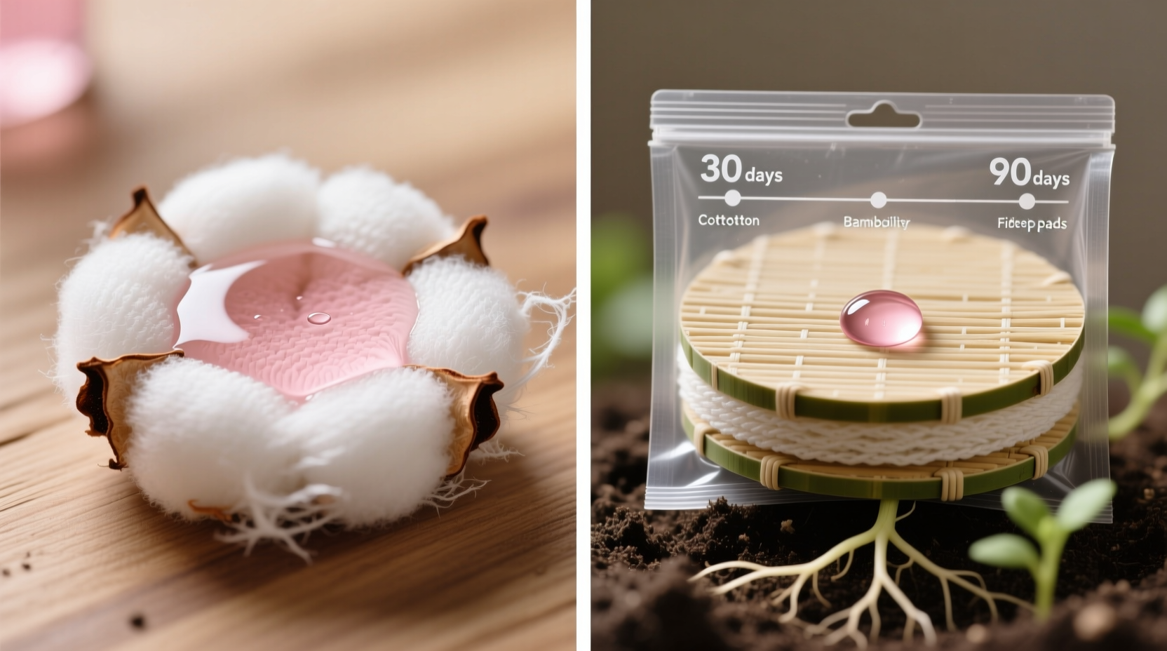 compostable cotton vs bamboo pads rosewater toner test