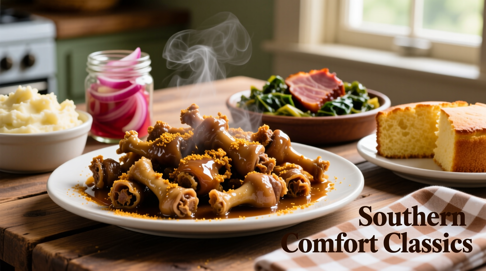 Freshly prepared chitlins served with traditional sides