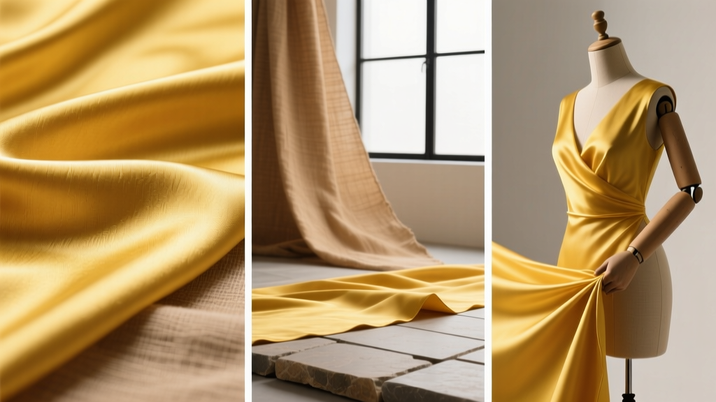 Yellow Satin Material: Technical Guide for Designers