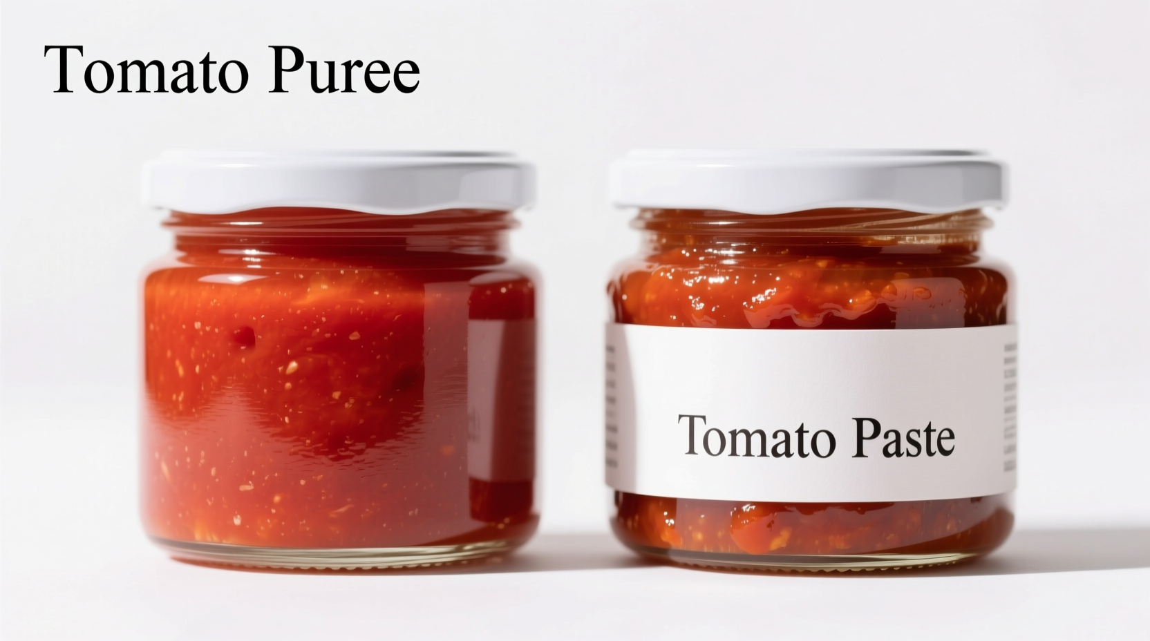 Tomato puree and paste side by side comparison
