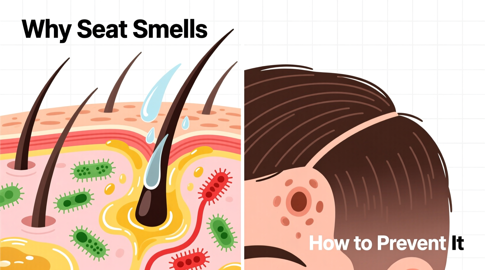 why does my hair smell after sweating and how to stop it