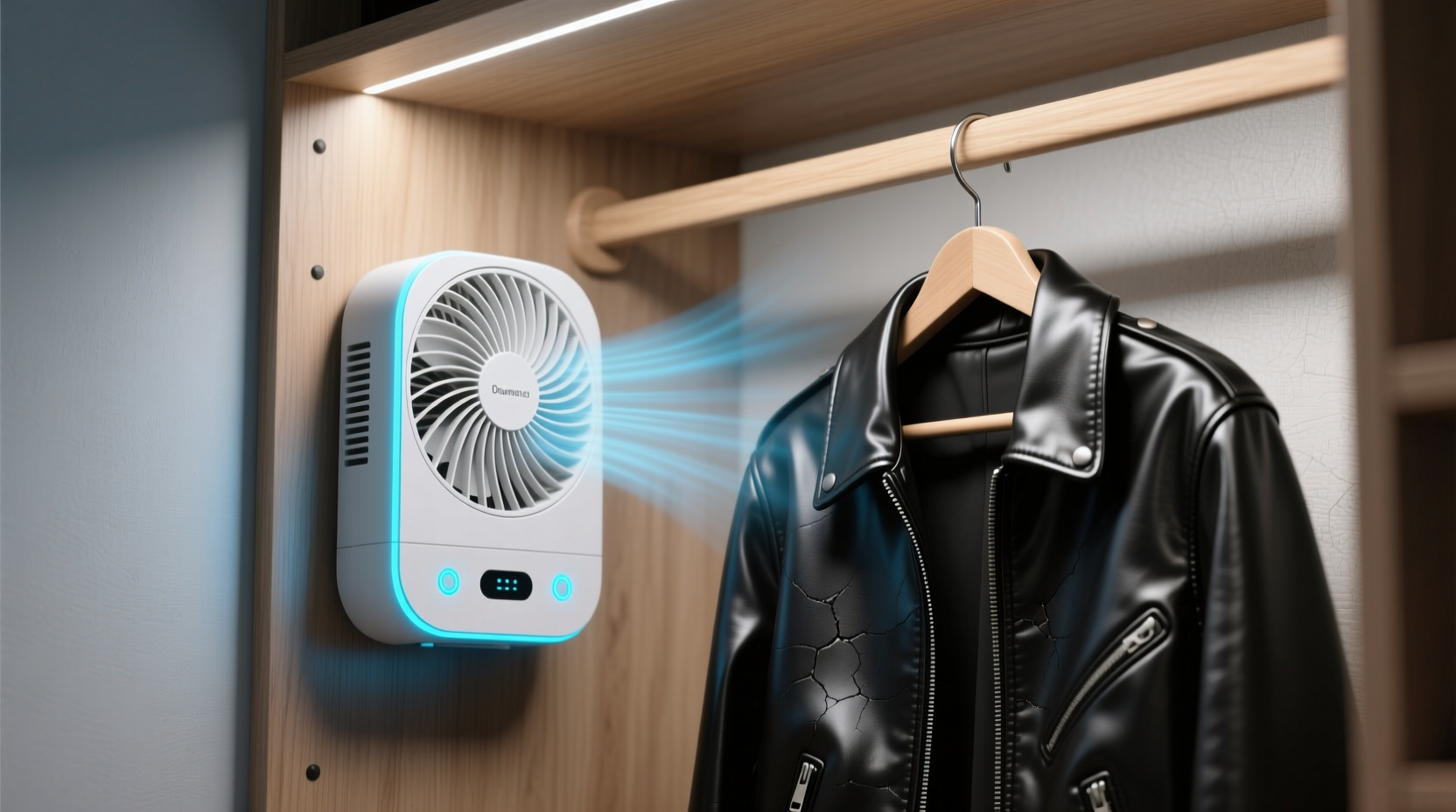 closet fan for leather jackets in humidity