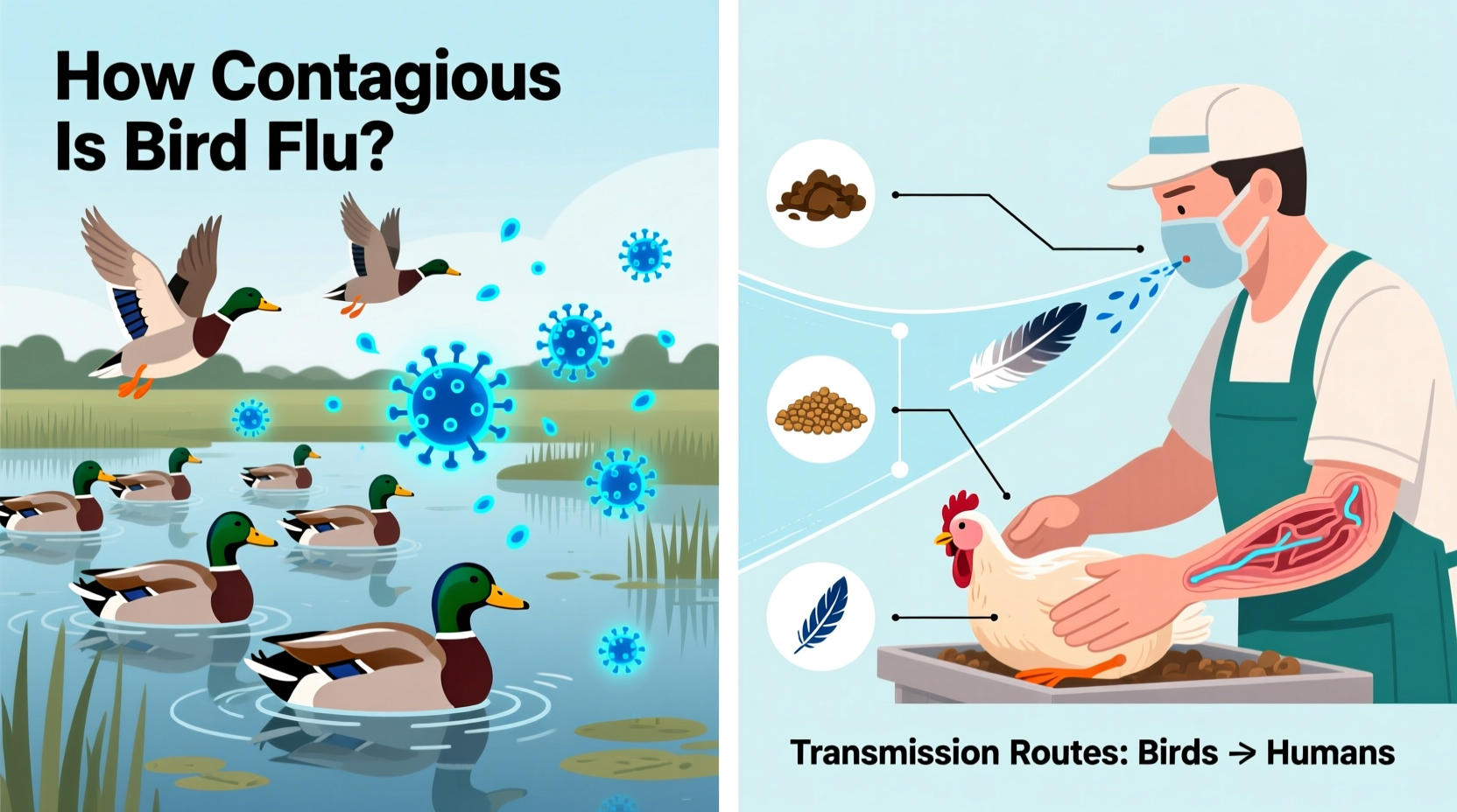 how contagious is bird flu