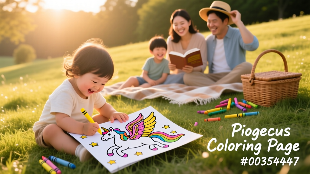 Pegasus Coloring Pages 00354447: A Therapeutic Tool for Emotional Regulation and Family Connection