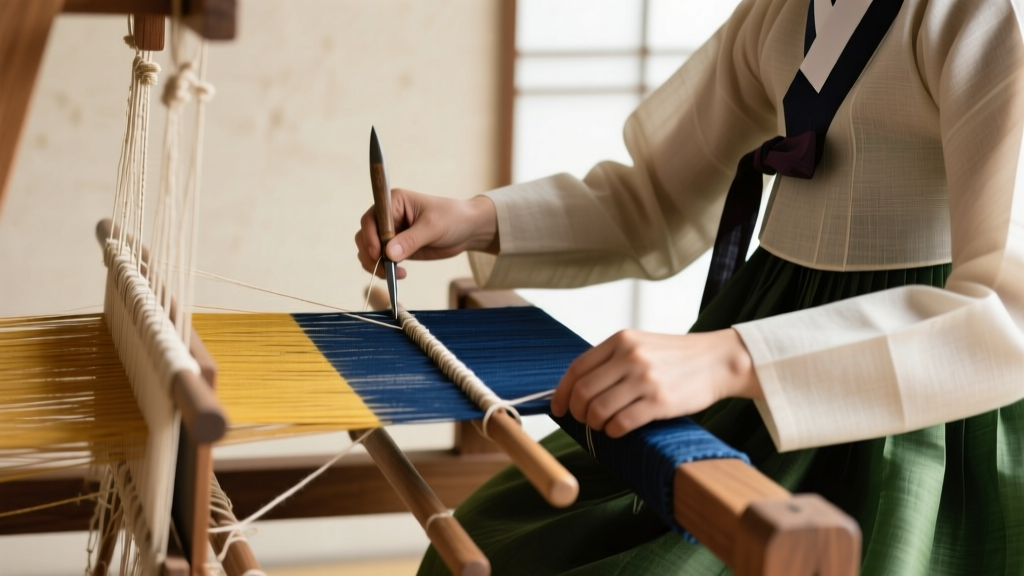 Korean Hanbok Ramie Weaving And Natural Dye Methods