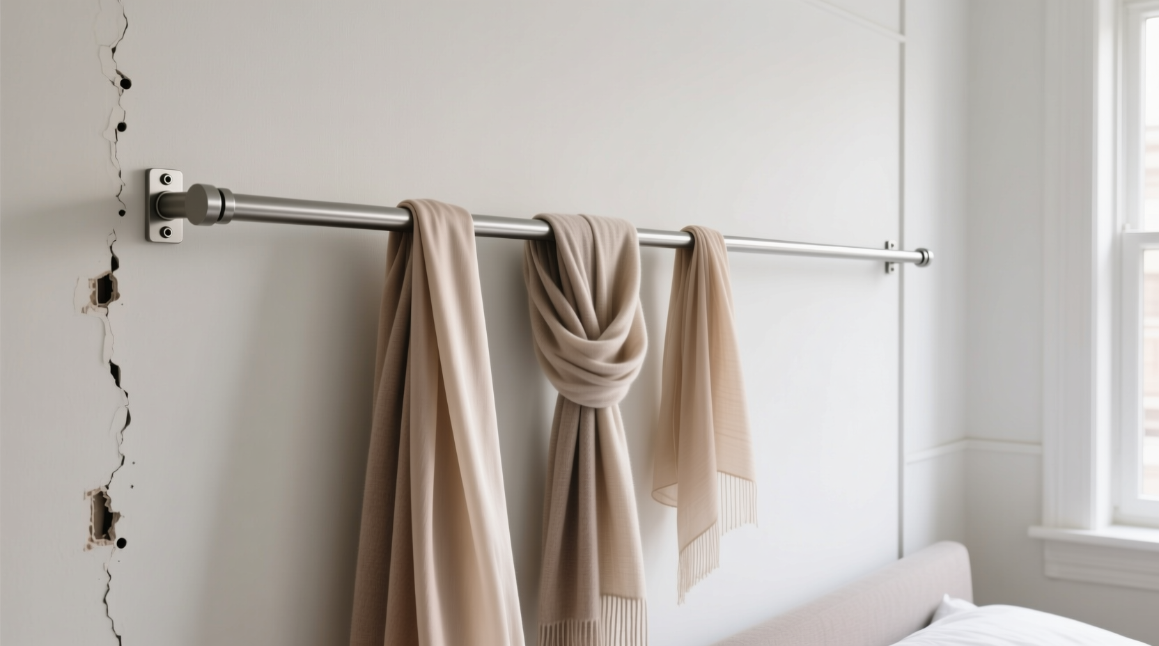 closet organization tips tension rods for scarves in rentals