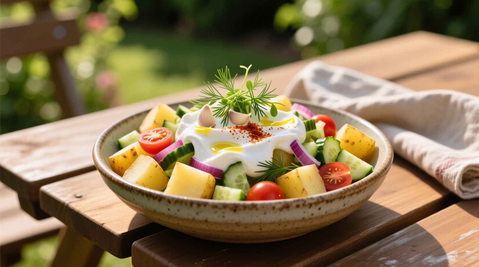 Greek Yogurt Potato Salad: Healthier Creamy Recipe