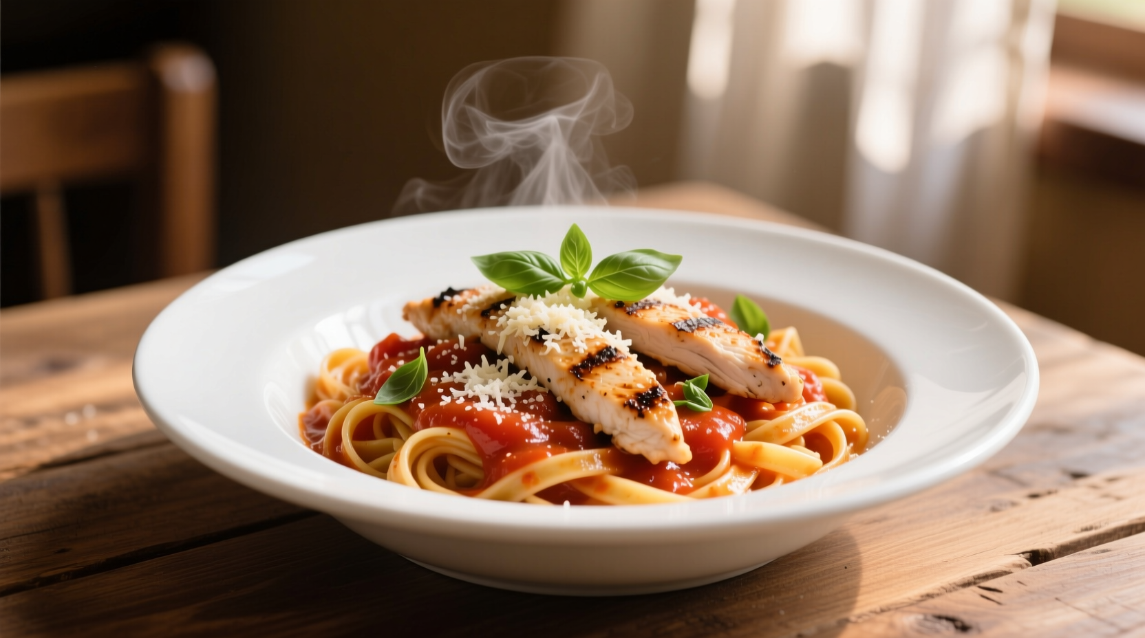 easy chicken pasta with tomato sauce recipe   20 min meal