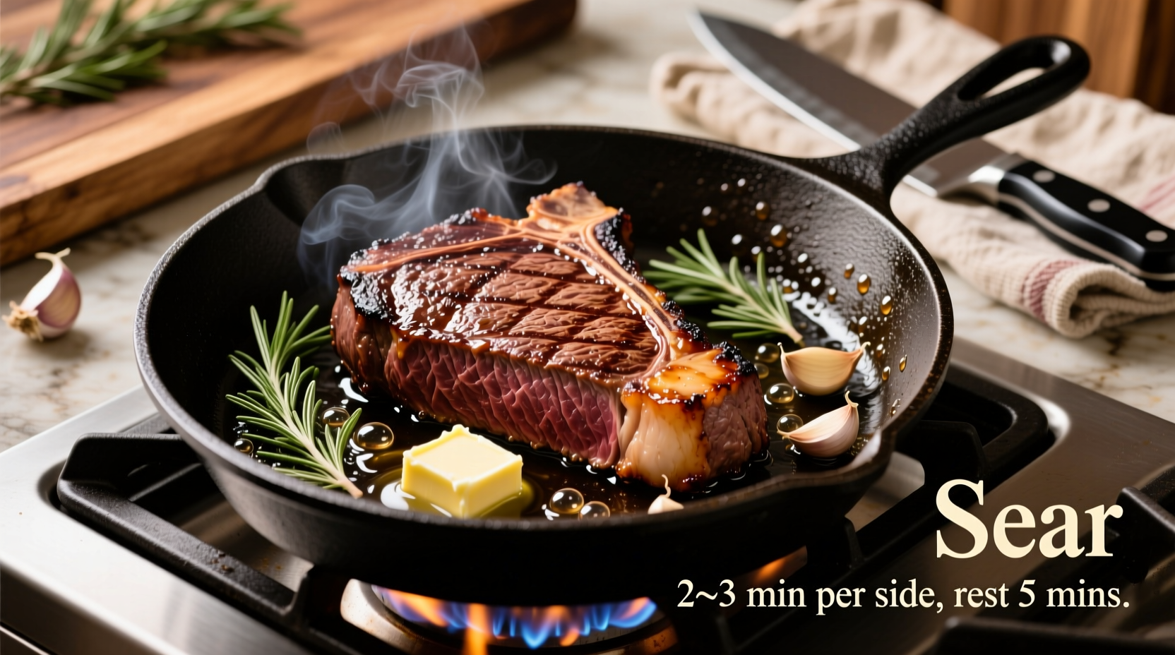 how to cook sirloin steak in a skillet