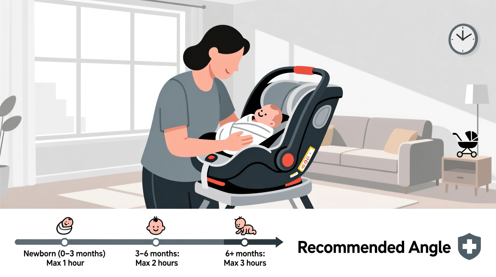 how long can an infant be in a car seat