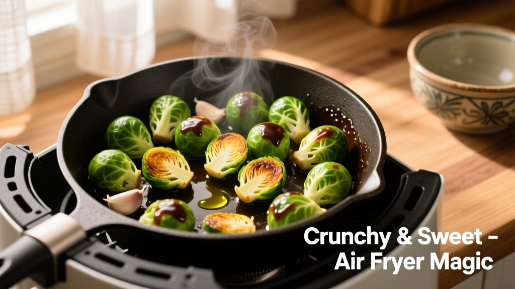 Crispy Balsamic Brussels Sprouts in Air Fryer