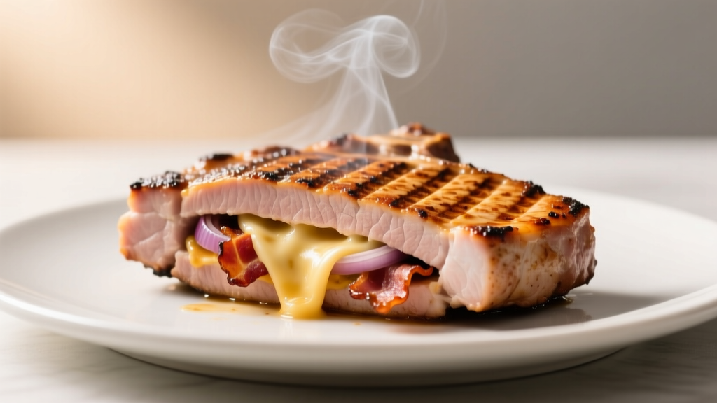Stuffed Pork Chops in Ninja Foodi Grill: Crispy & Juicy