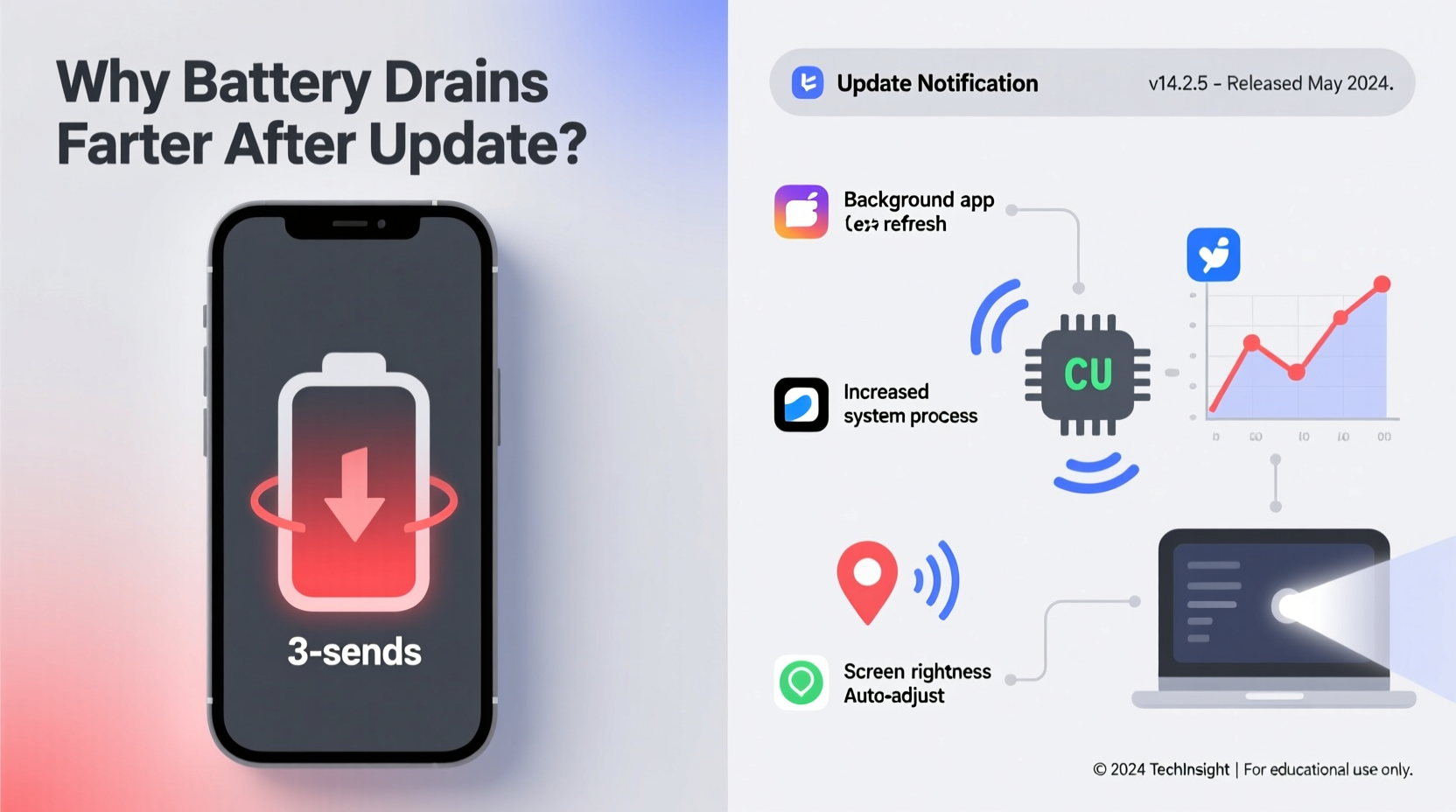 why does my phone battery drain so fast after the latest update explained