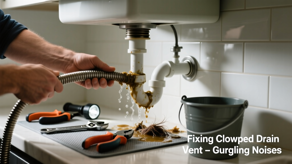 Fixing a Clogged Drain Vent Causing Gurgling Noises