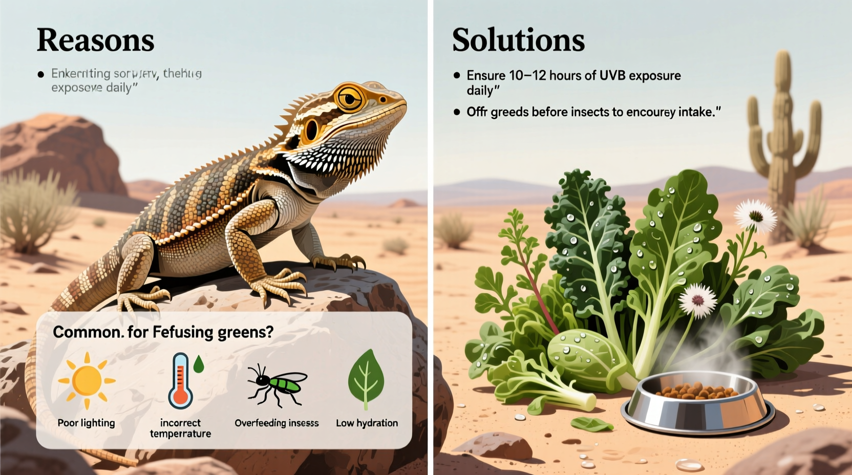 bearded dragon not eating greens possible reasons and dietary fixes