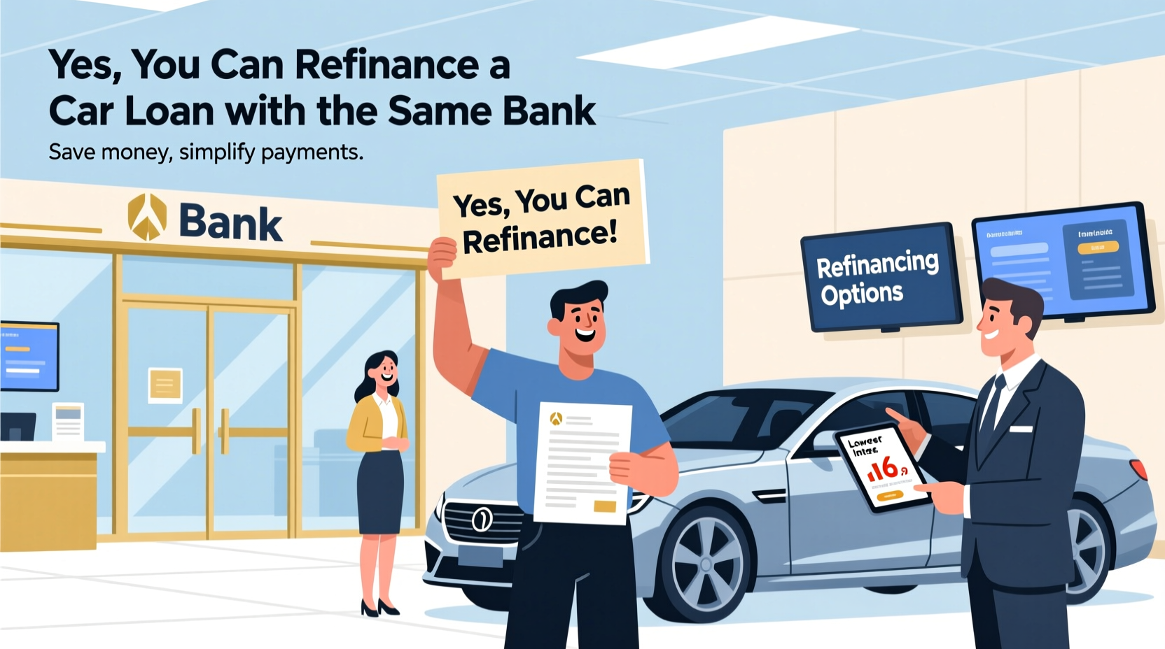 can you refinance a car loan with the same bank