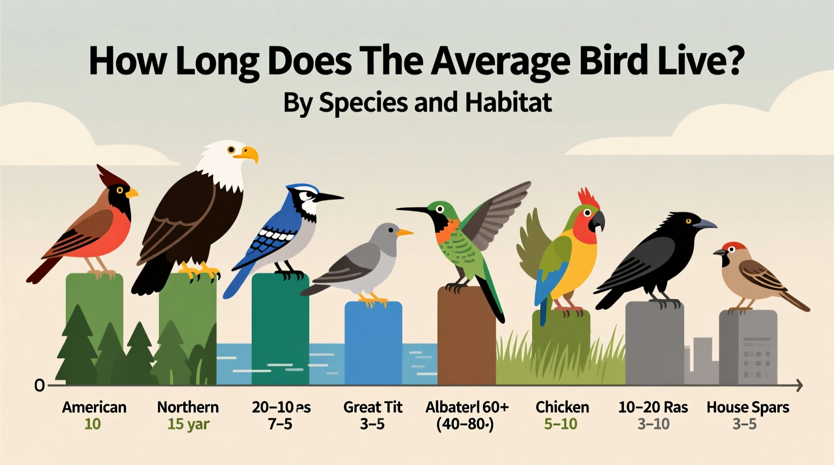 how long does the average bird live