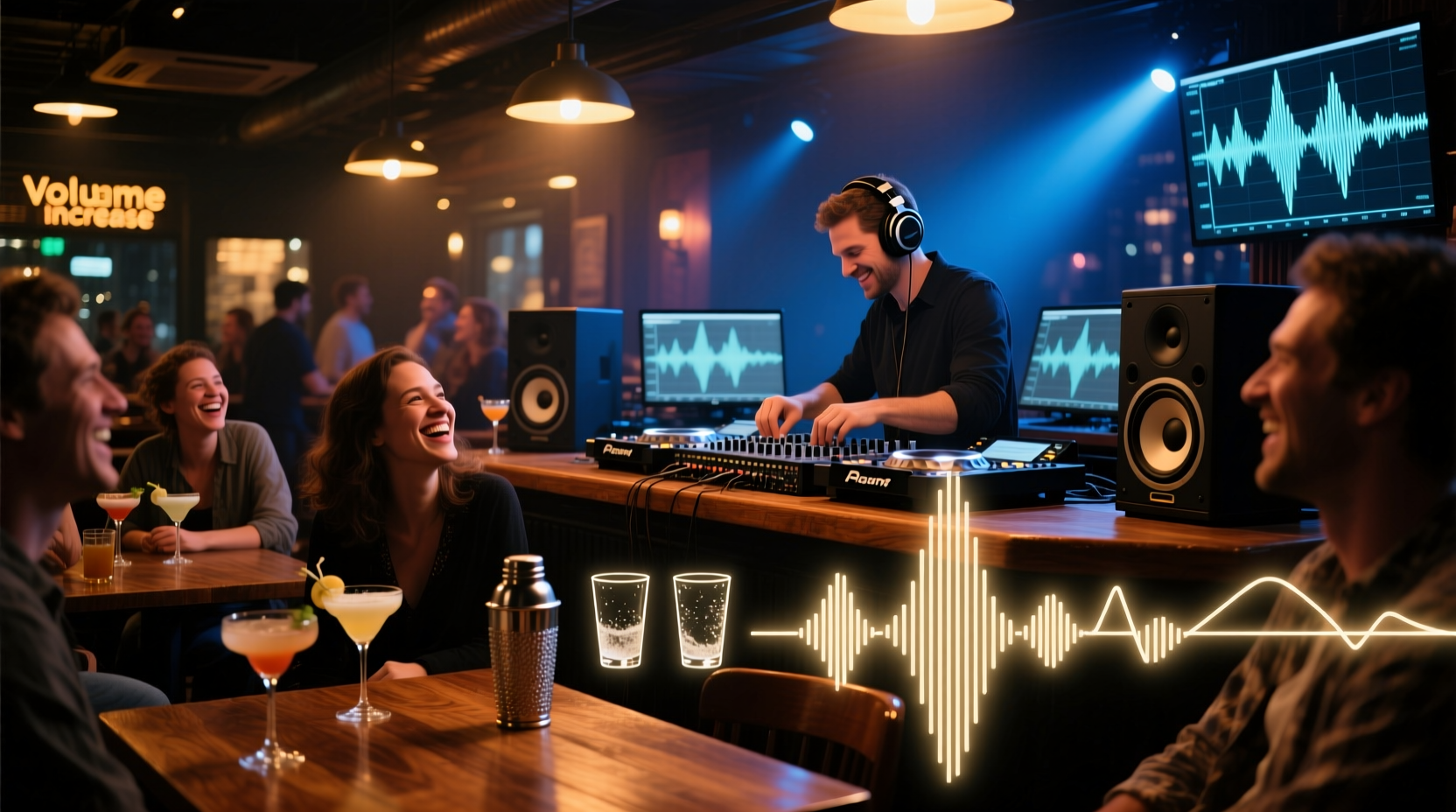 Higher Order Modulation Why Does Music Volume Rise When People Drink In Bars