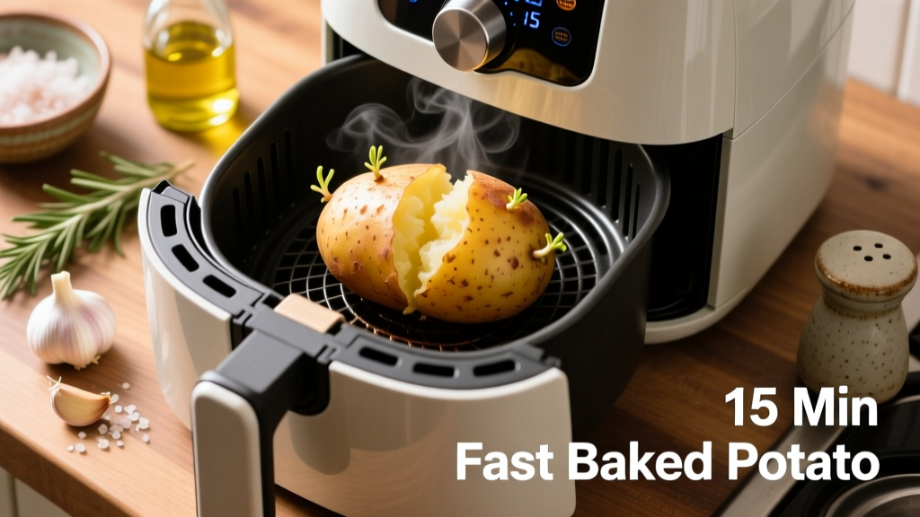 Fast Baked Potato in Air Fryer (15 Min!)
