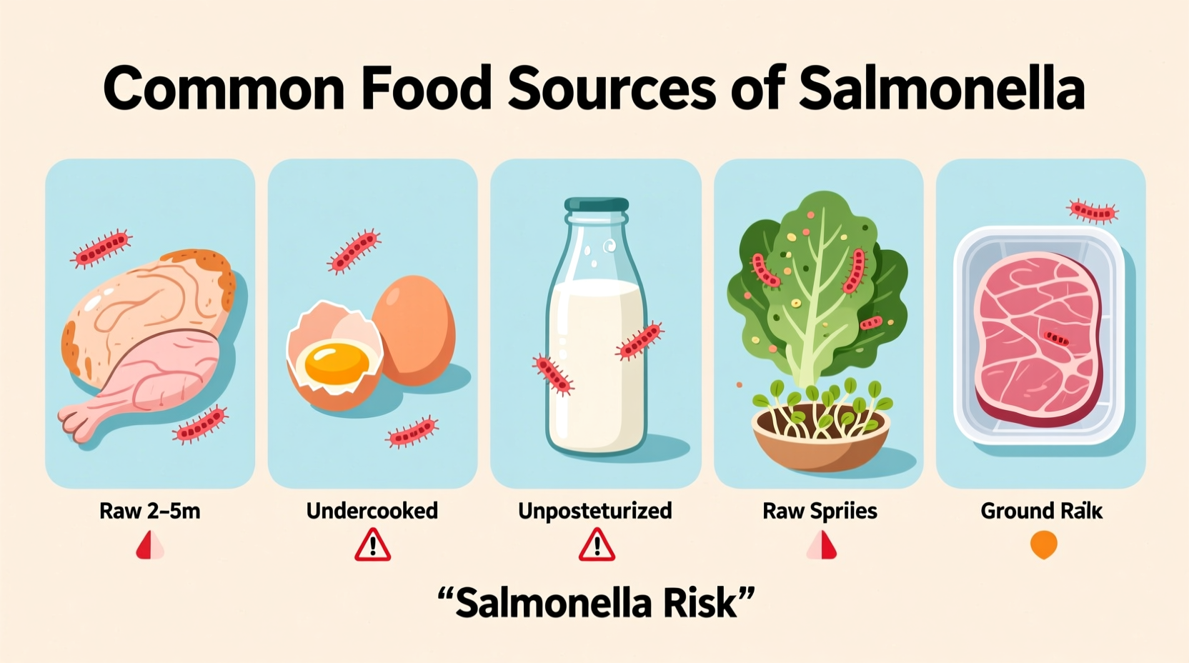 what are common food sources of salmonella