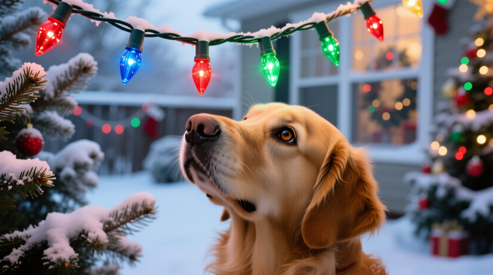 can dogs see christmas lights