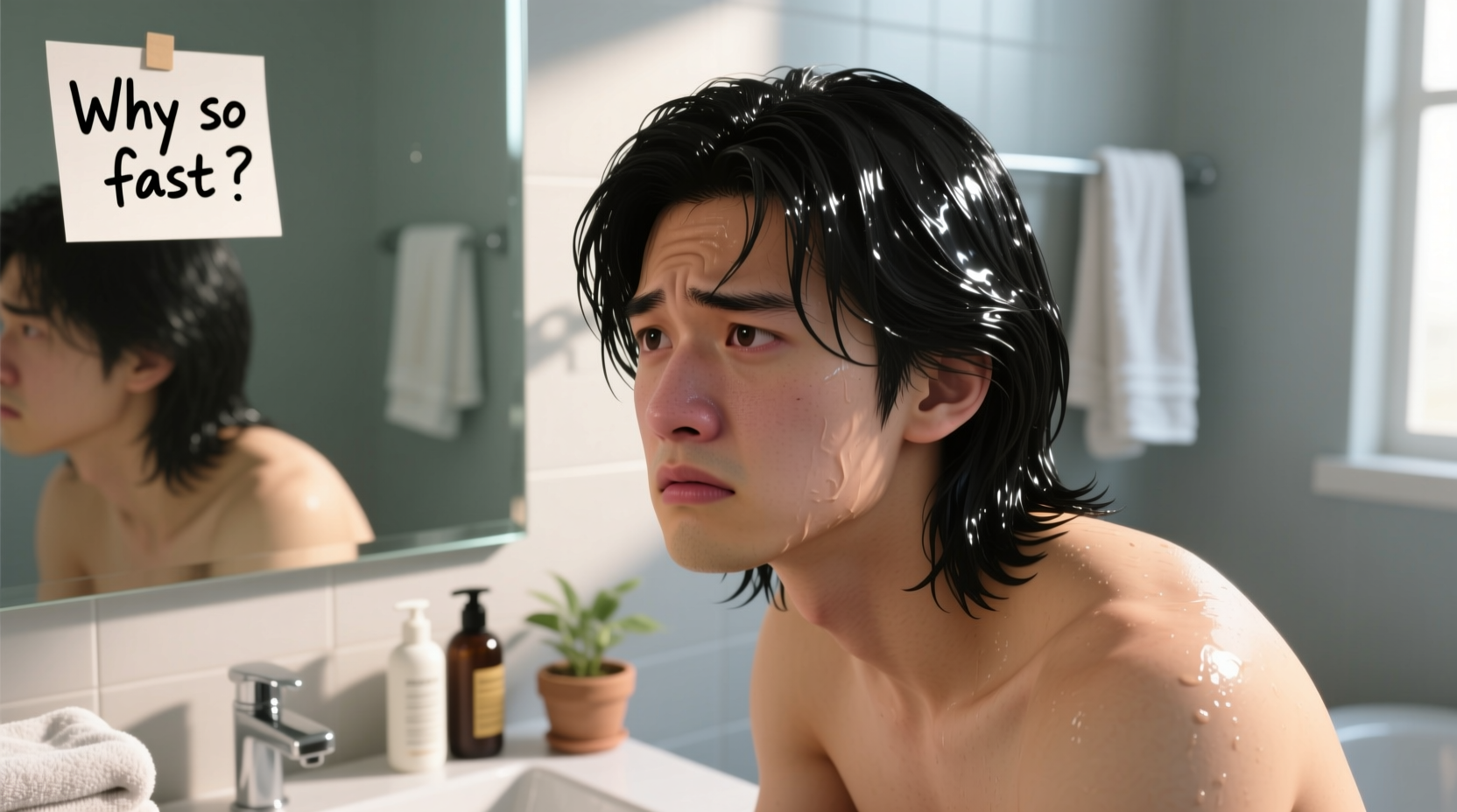 why does my hair get greasy so fast after washing and how to slow it