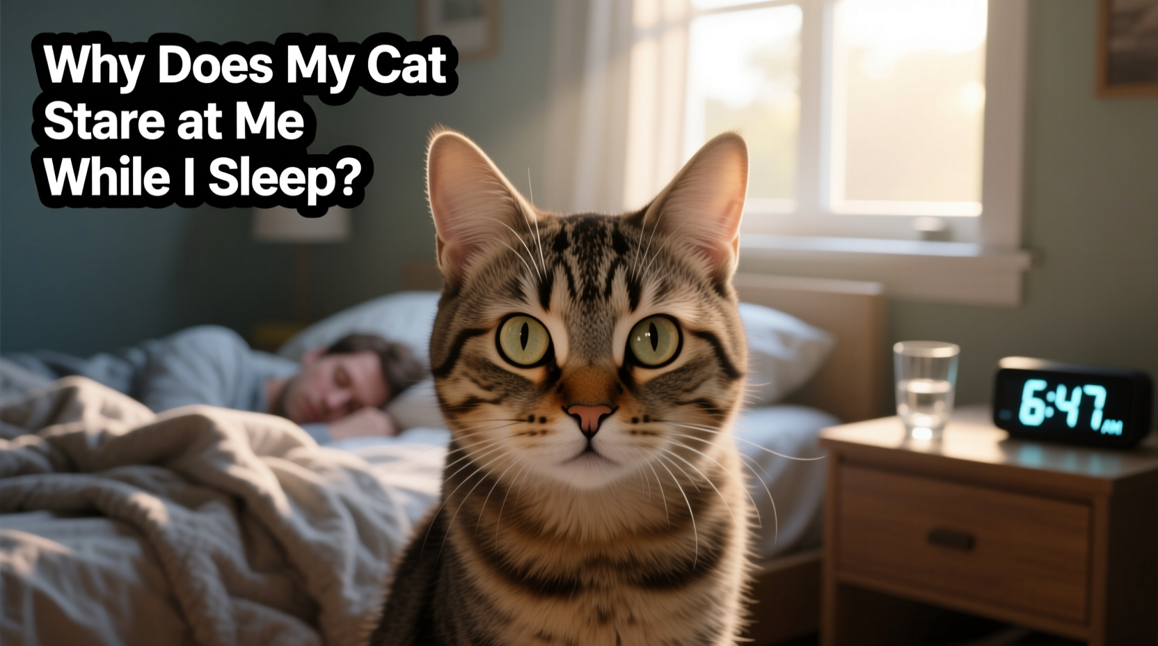 why does my cat stare at me while i sleep behavior decoded by experts