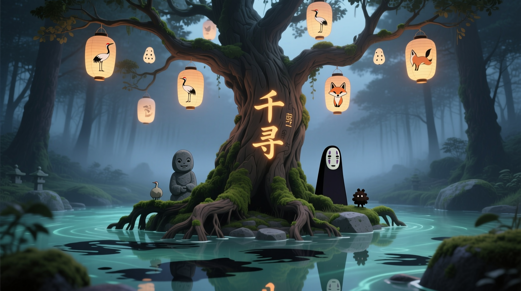 how to create a themed tree around a specific anime series without looking costumey