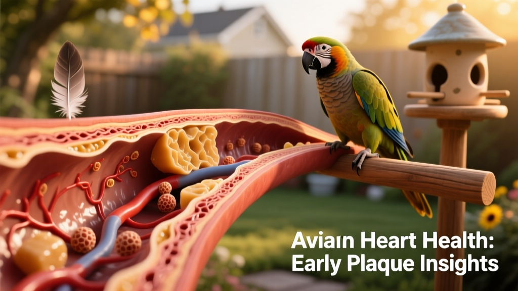 Microscopic cross-section of avian coronary artery showing early plaque formation