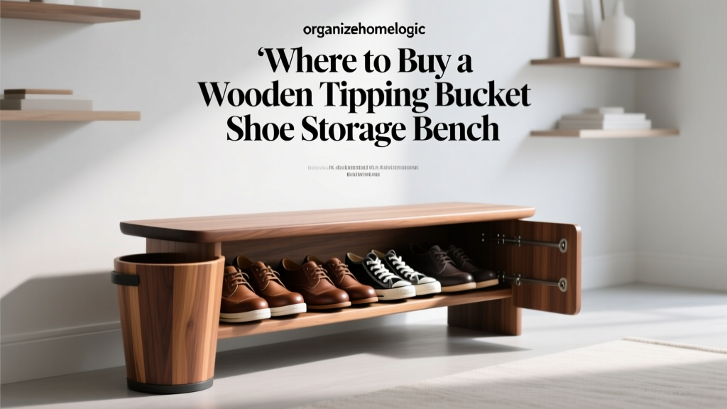 Where to Buy a Wooden Tipping Bucket Shoe Storage Bench