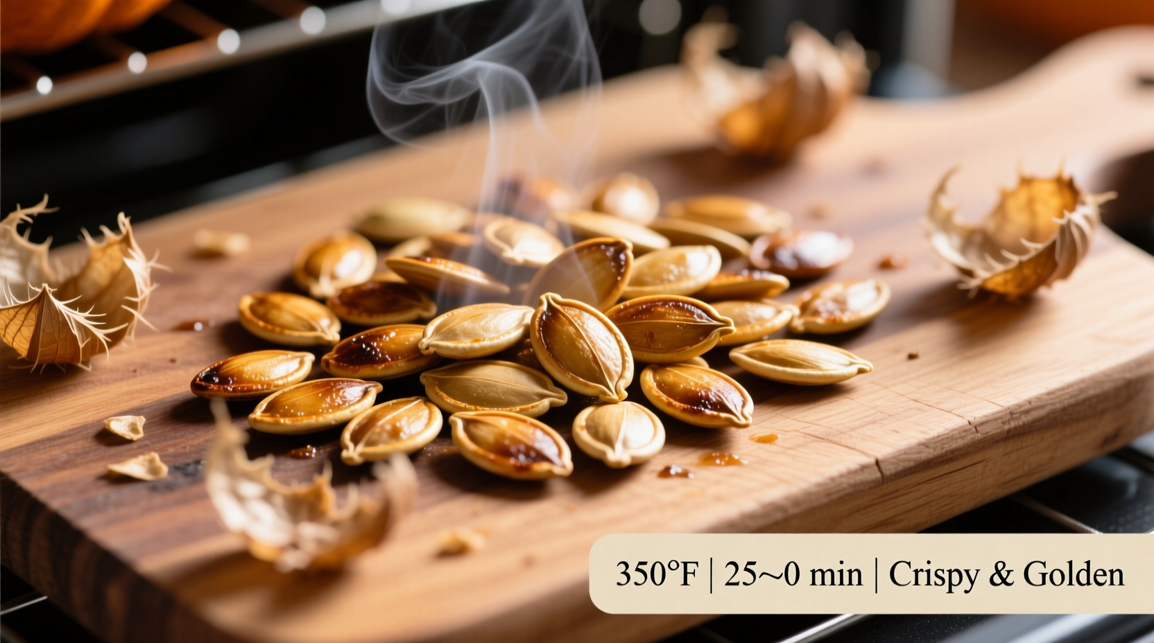 what temp to roast pumpkin seeds