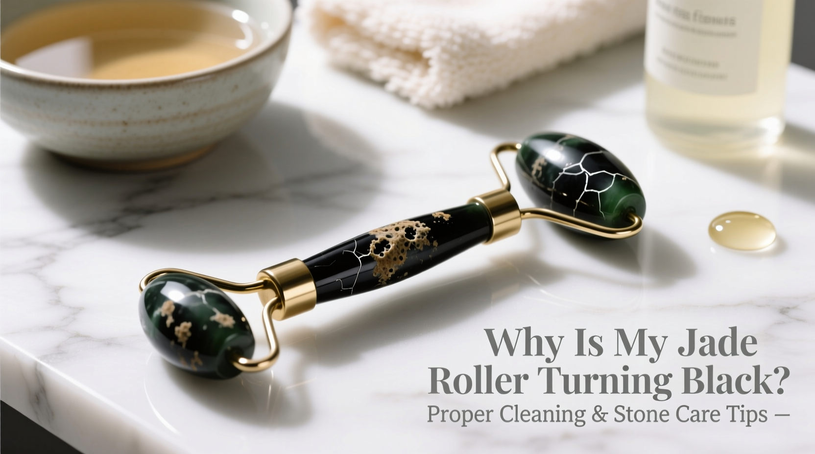 why is my jade roller turning black proper cleaning and stone care tips