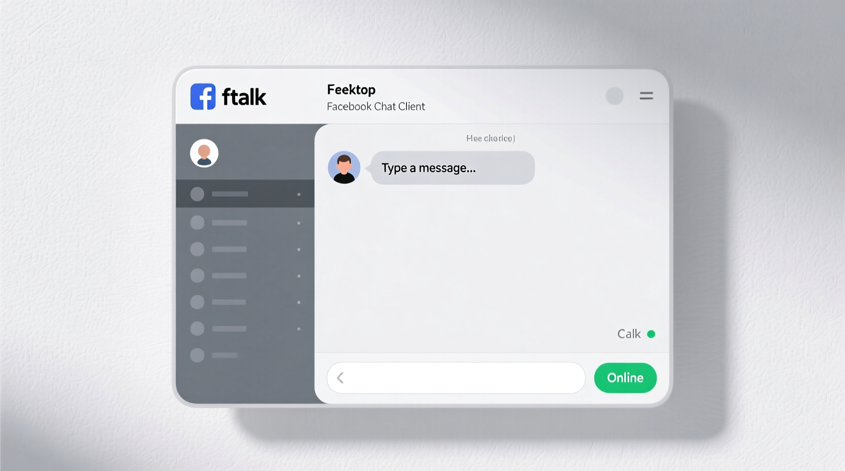 ftalk is a simple free desktop facebook chat client