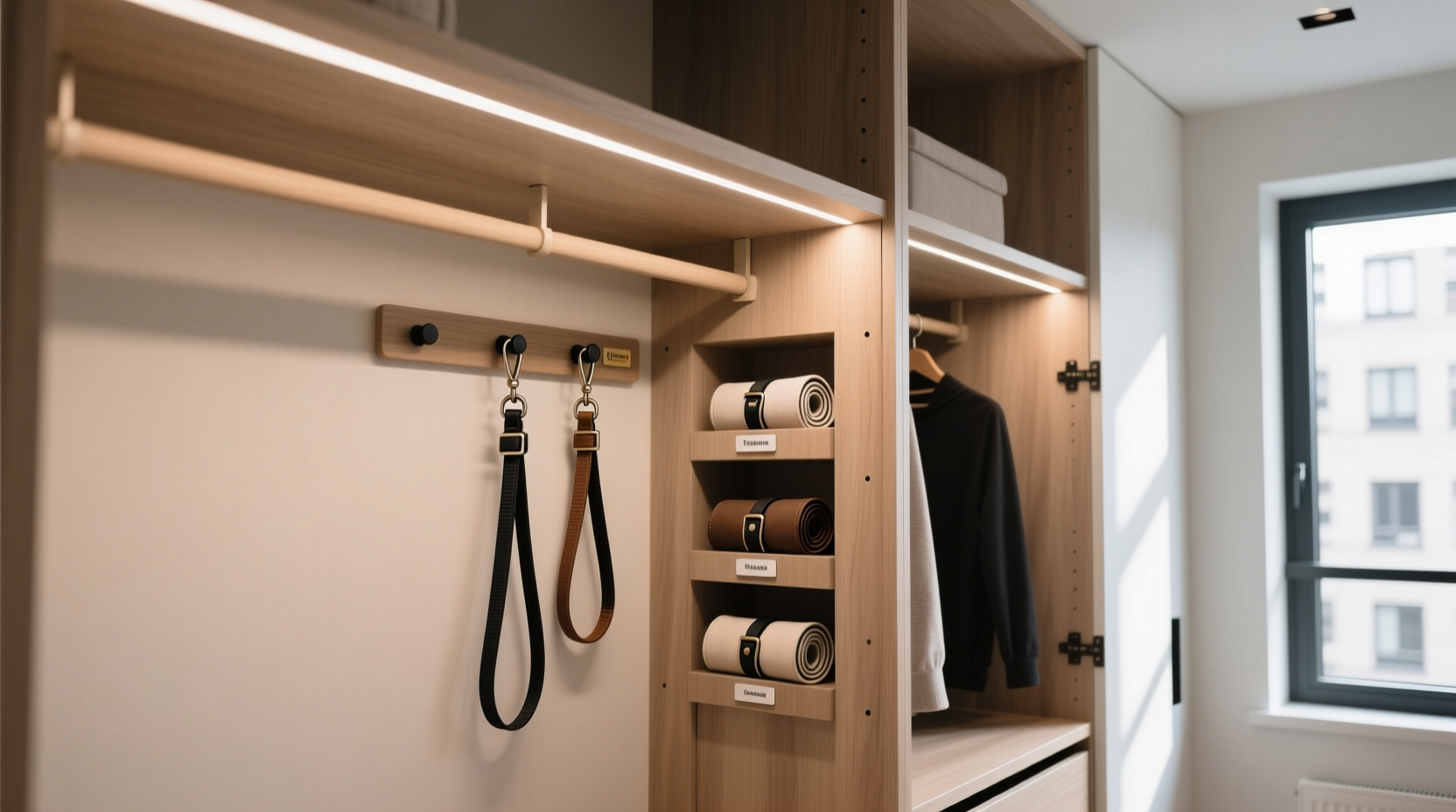 closet organization tips hide leashes collars