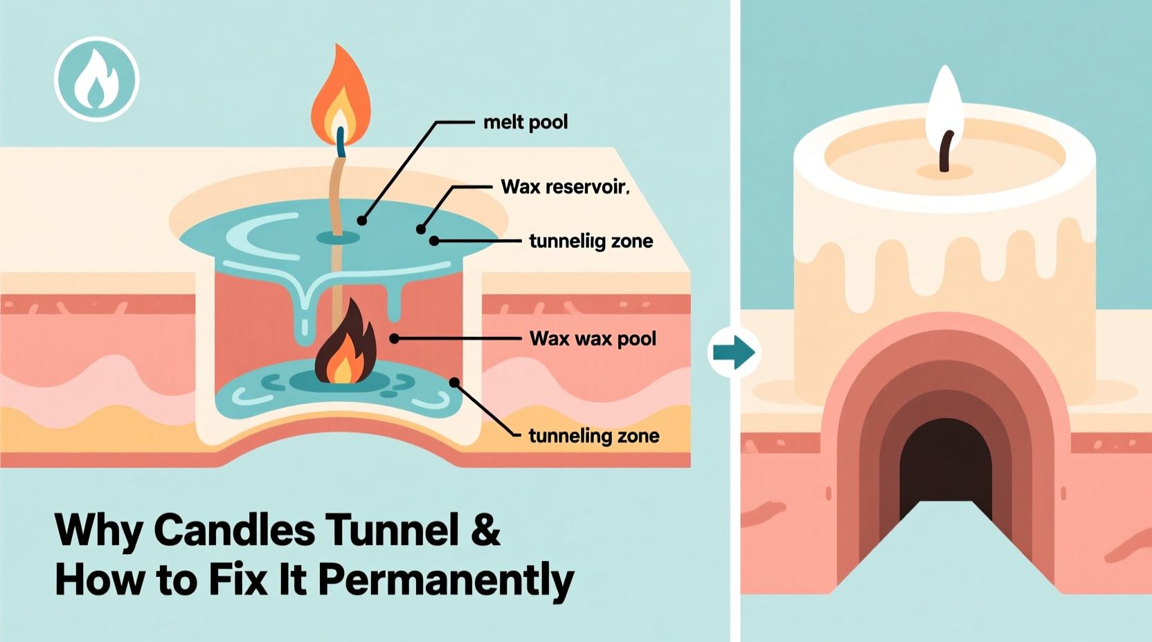 why do candles tunnel and how to fix uneven burning permanently