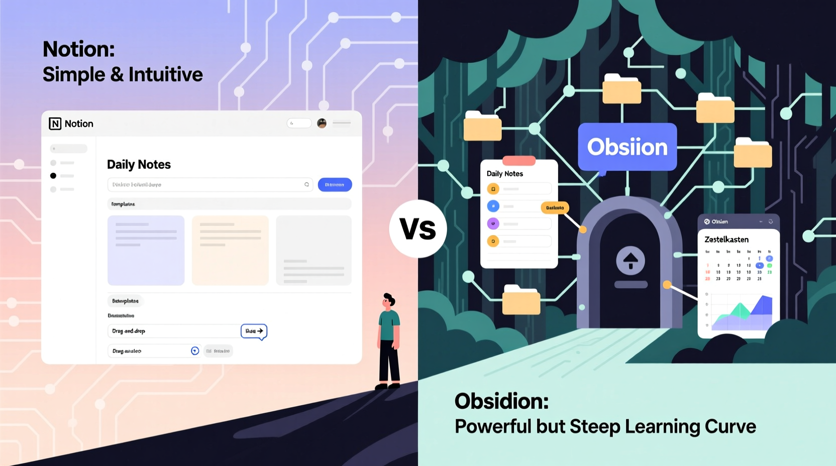 notion vs obsidian for note taking is obsidian too complex for casual users