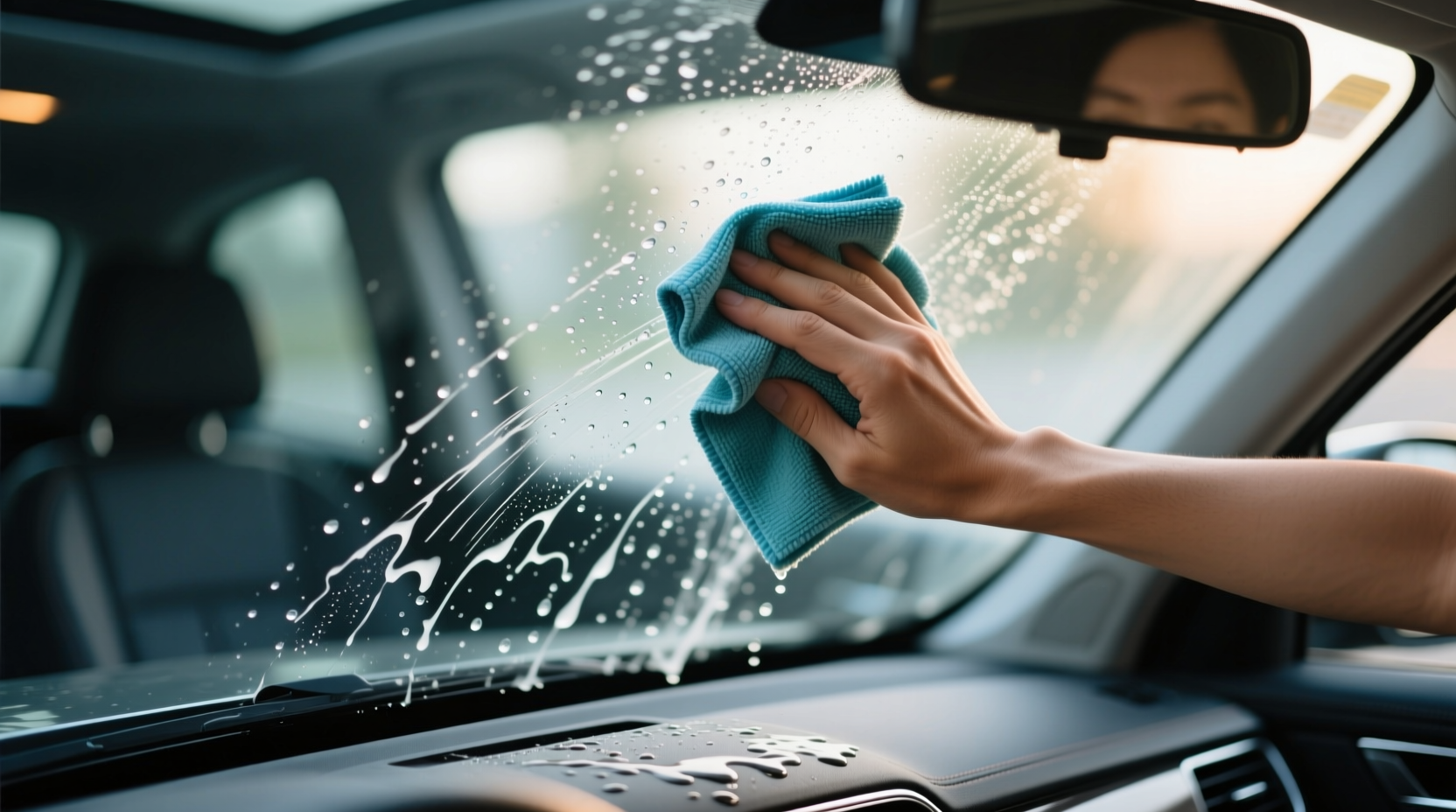 how to clean the inside of your windshield even at its