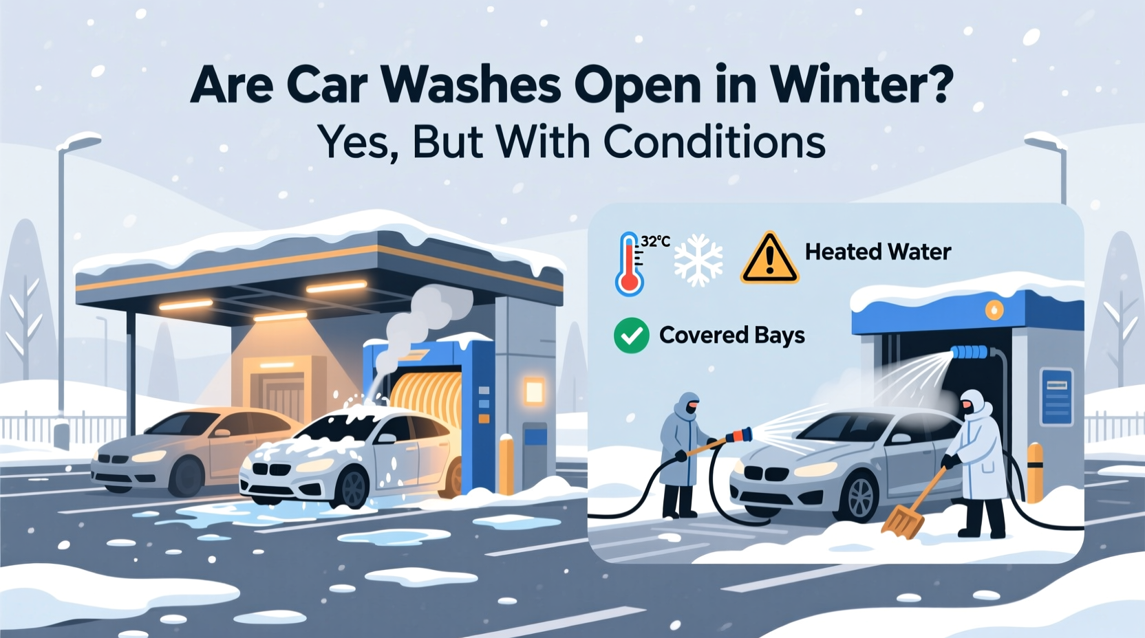 are car washes open in winter