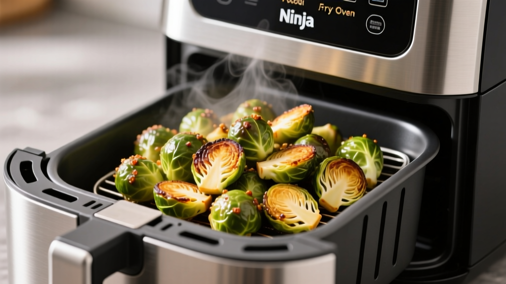 Crispy Brussels Sprouts in Ninja Foodi Air Fryer Oven