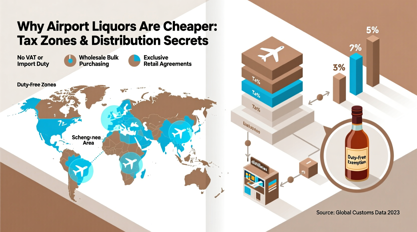 why do airport liquors cost less tax zones and distribution secrets